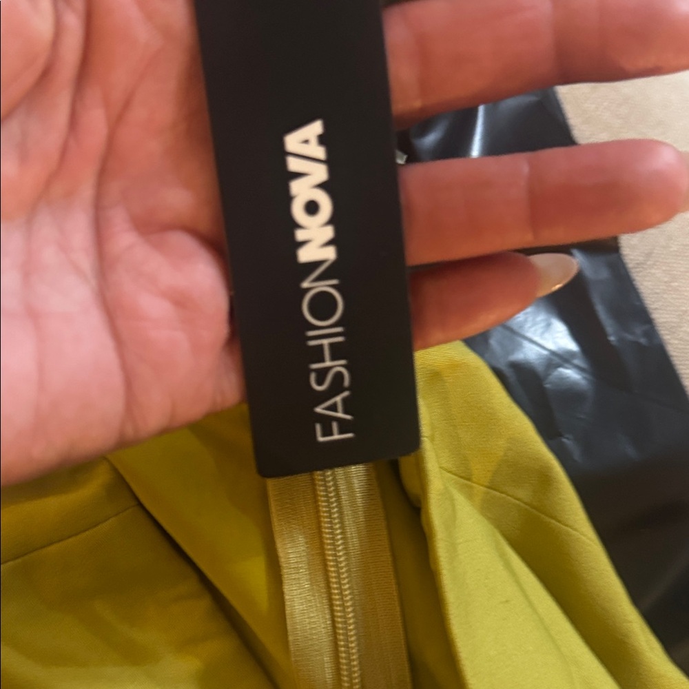 Fashion Nova Yellow Jumpsuit with Button Accents - Picture 3 of 4